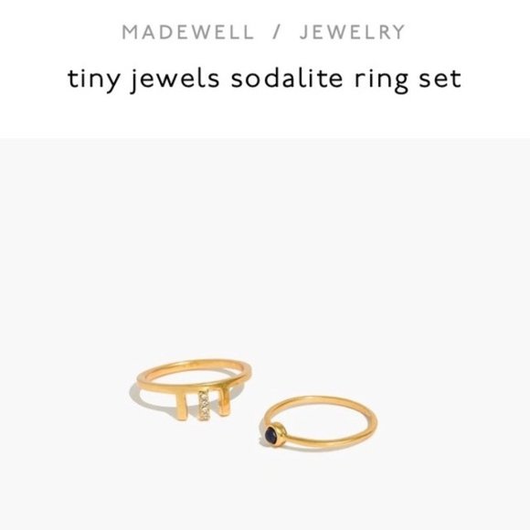 Madewell Jewelry - NWT Madewell sodalite ring set